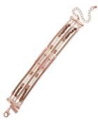 Inc International Concepts Rose Gold-tone Beaded Multi-row Bracelet, Only At Macy's