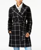 Tommy Hilfiger Windowpane Belted Walker Coat, Only At Macy's