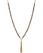 Charter Club Gold-tone Semi-precious Beaded Tassel Long Pendant Necklace, Only At Macy's