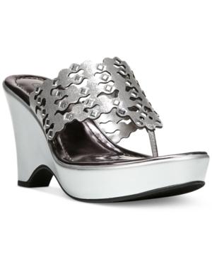 Carlos By Carlos Santana Karina Platform Wedge Thong Sandals Women's Shoes