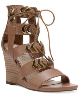 Fergie Finnick Lace-up Wedge Sandals Women's Shoes