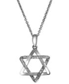Effy Diamond Diamond Star Of David Necklace (1/8 Ct. T.w.) In 14k White Gold