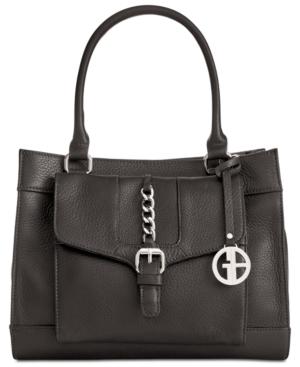 Giani Bernini Pebble Leather Satchel, Created For Macy's