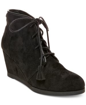 Madden Girl Dally Lace-up Wedge Booties Women's Shoes