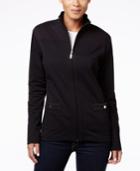 Karen Scott Quilted Zip-front Jacket, Only At Macy's