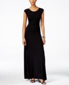 Karen Kane V-back Cap-sleeve Maxi Dress