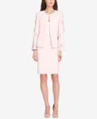 Tahari Asl Floral-applique Skirt Suit