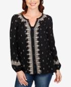 Lucky Brand Embroidered High-low Shirt