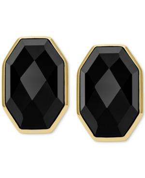 Vermeil Earrings, Black Agate Faceted Stud Earrings (26-5/8 Ct. T.w.)