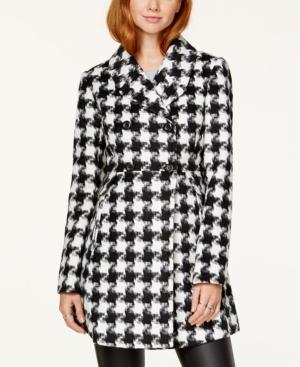 Bcx Juniors' Double-breasted Houndstooth Outerwear Coat