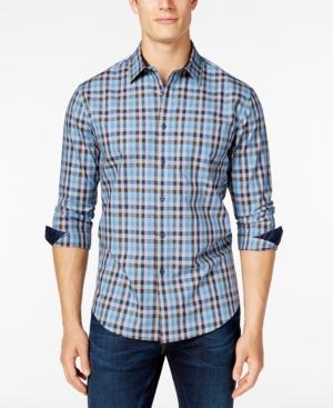 Tasso Elba Men's Big And Tall Check Long-sleeve Shirt, Classic Fit