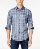 Tasso Elba Men's Big And Tall Check Long-sleeve Shirt, Classic Fit