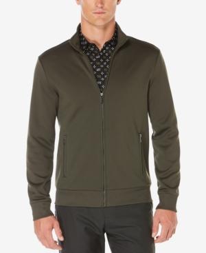 Perry Ellis Men's Knit Full-zip Mock-collar Jacket