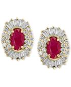 Amore By Effy Certified Ruby (1-1/8 Ct. T.w.) And Diamond (5/8 Ct. T.w.) Earrings In 14k Gold, Created For Macy's
