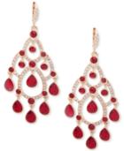 Givenchy Gold-tone Stone & Pave Chandelier Earrings