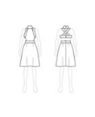 Customize: Switch To Knee Length - Fame And Partners Panelled Lace Knee-length Dress With Neck Band