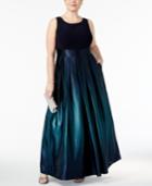 Sl Fashions Plus Size Ombre A-line Gown