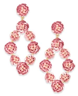 I.n.c. Gold-tone Sequin Drop Earrings, Created For Macy's