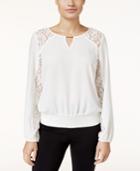 Thalia Sodi Lace-trim Hardware Top, Only At Macy's