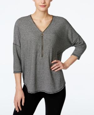 Calvin Klein Performance Microstripe Half-zip Top
