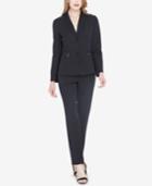 Tahari Asl Three-button Zip-pocket Pantsuit