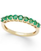 Emerald Thin Band (1/2 Ct. T.w.) In 18k Gold Vermeil
