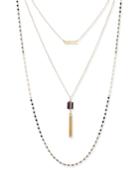 Inc International Concepts Gold-tone Multi-row Layer Bead And Pendant Necklace, Only At Macy's