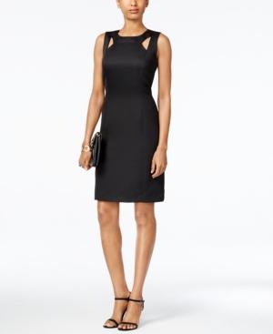 Tahari Asl Sleeveless Cutout Sheath Dress