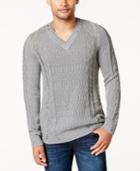 Guess Men's Deconstructed Cable-knit Sweater