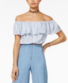 The Edit By Seventeen Juniors' Off-the-shoulder Crop Top, Only At Macy's