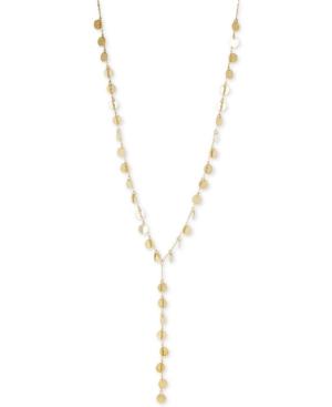 Shaky Disc Lariat Necklace In 14k Gold