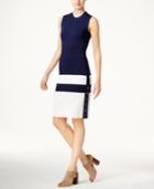 Tommy Hilfiger Colorblocked Sweater Dress, Only At Macy's