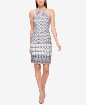 Jessica Simpson Printed Chain-neck Halter Dress