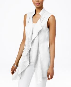 Inc International Concepts Linen Draped Vest, Only At Macy's