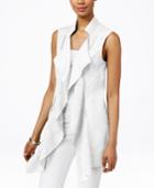 Inc International Concepts Linen Draped Vest, Only At Macy's
