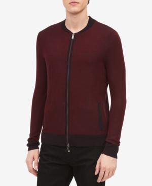 Calvin Klein Men's Full-zip Cardigan Merino Sweater