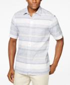 Tasso Elba Sunset Striped Short-sleeve Shirt, Only At Macy's