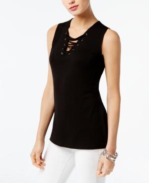 Inc International Concepts Lace-up Tank, Only At Macy's