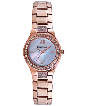 Style & Co. Women's Rose Gold-tone Bracelet Watch 28mm Sc1428