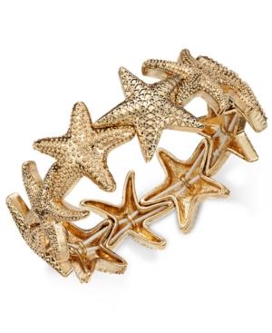 Charter Club Gold-tone Starfish Stretch Bracelet, Created For Macy's