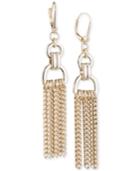 Dkny Gold-tone Chain Drop Earrings, Created For Macy's