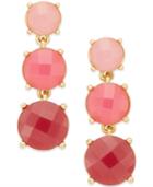 Kate Spade New York Gold-tone Rose Stone Linear Earrings
