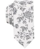 Bar Iii Men's Mystic Rose Print Skinny Tie, Only At Macy's
