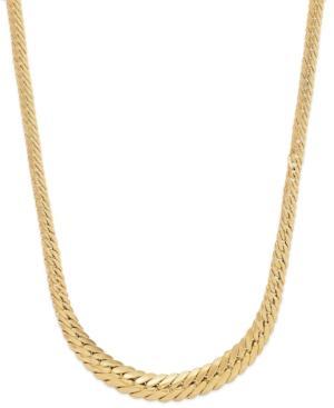 Graduated Herringbone Necklace In 14k Gold
