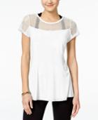Jessica Simpson The Warm Up Juniors' Mesh T-shirt, Only At Macy's