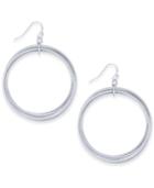 Thalia Sodi Silver-tone Multi-circle Drop Hoop Earrings, Created For Macy's