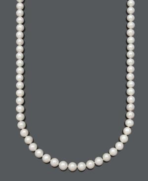 Belle De Mer Gold Aa Cultured Freshwater Pearl Strand Necklace (9-1/2-10-1/2mm) In 14k Gold