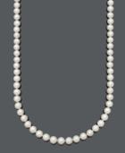 Belle De Mer Gold Aa Cultured Freshwater Pearl Strand Necklace (9-1/2-10-1/2mm) In 14k Gold