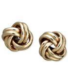 18k Gold Earrings, Love Knot Stud Earrings