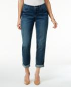 Style & Co. Curvy-fit Cuffed Boyfriend Jeans, Only At Macy's